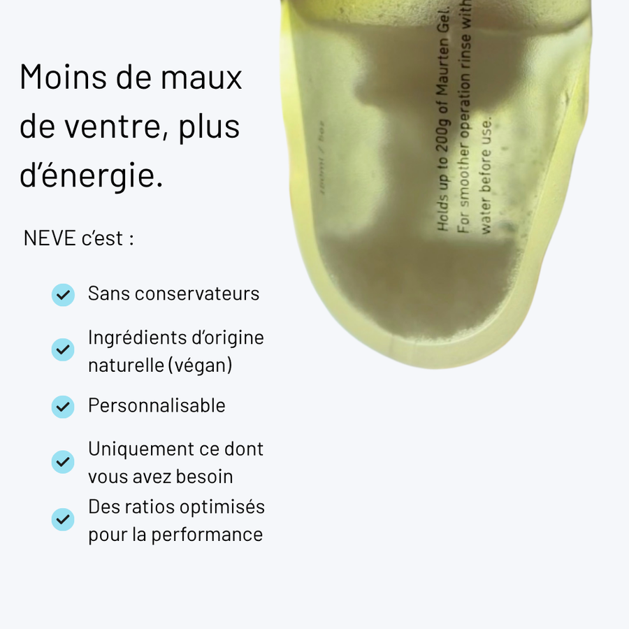 Gel Powder NEVE — saveur Gingembre (à remplacer par une infographie)